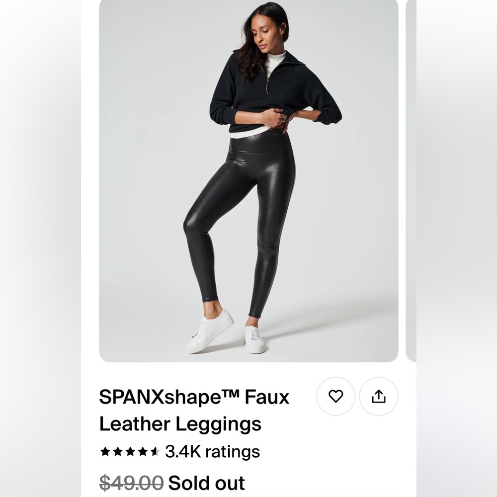SPANXshape™ Faux
Leather Leggings